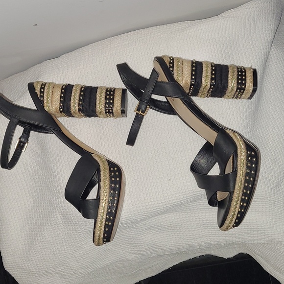 ALDO size 7.5 Black Women's Strappy Heels - Picture 7 of 13